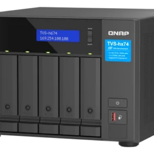 QNAP TVS-h674-i3-16G | 6-zatokowy serwer NAS, Intel Core, 16GB RAM, 2x 2,5GbE RJ-45, PCIe Gen4 Tower