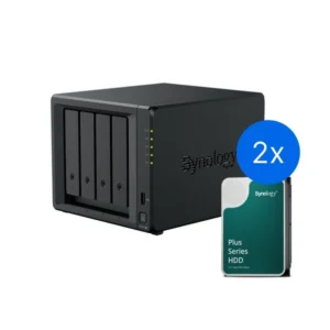Synology DS425+ /8T | 4-zatokowy serwer NAS w zestawie z dyskami o łącznej pojemności 8TB, Tower